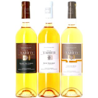 Assortiment 3 Vins de Tahiti - 2 Blancs sec 1 Rosé