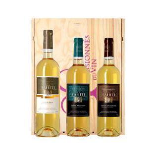 Coffret bois Vin de Tahiti - Les 3 Blancs – Sku: 6235